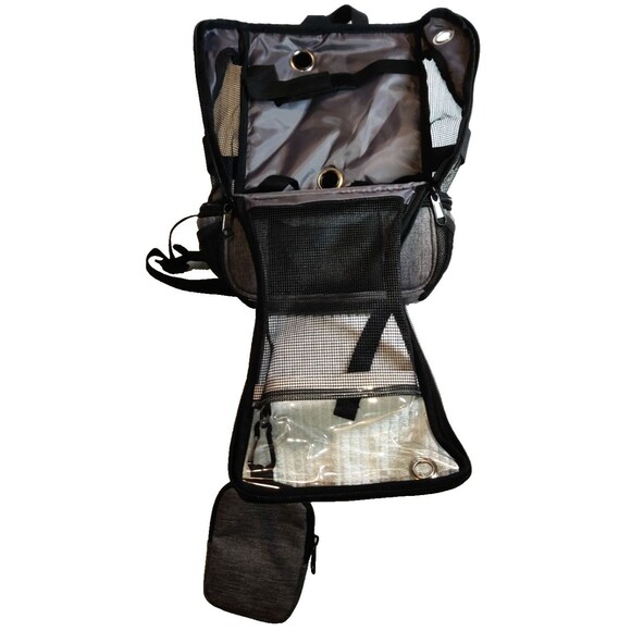 Pet Carrier Backpack Adjustable Shoulders Bag Breathable Mesh with Keychain bag - Picture 9 of 16